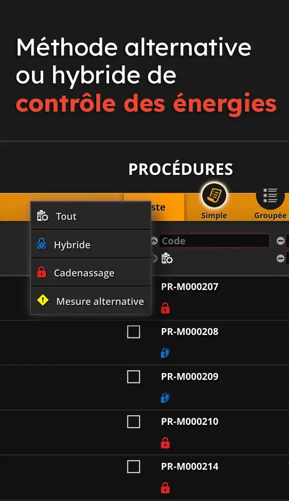 Méthode alternative ou hybride de contrôle des énergies