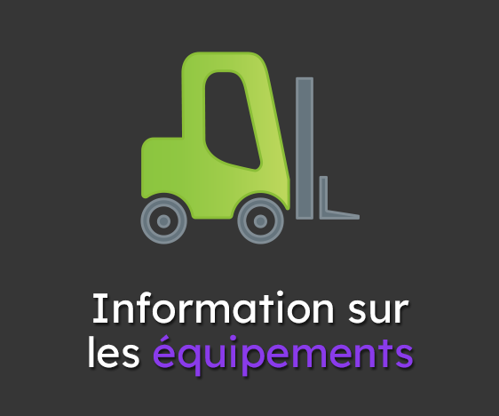 Information sur les équipements