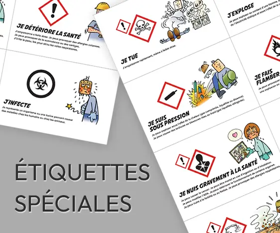 Étiquettes spéciales