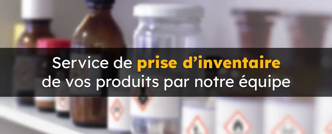 Service de prise d’inventaire de vos produits par notre équipe