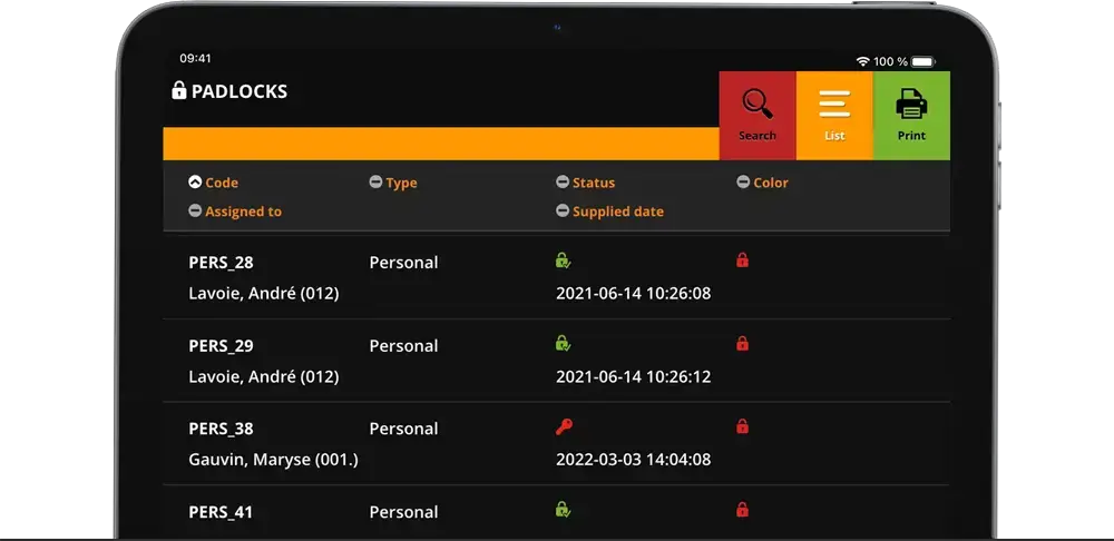 padlock register