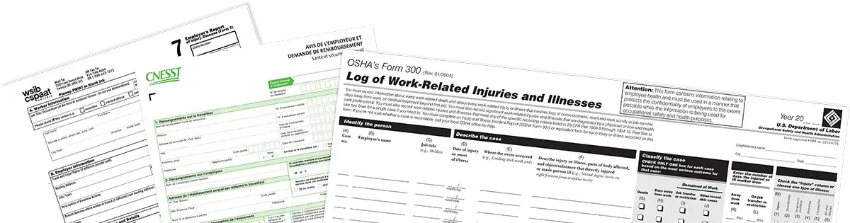 osha, cnesst, wsib forms