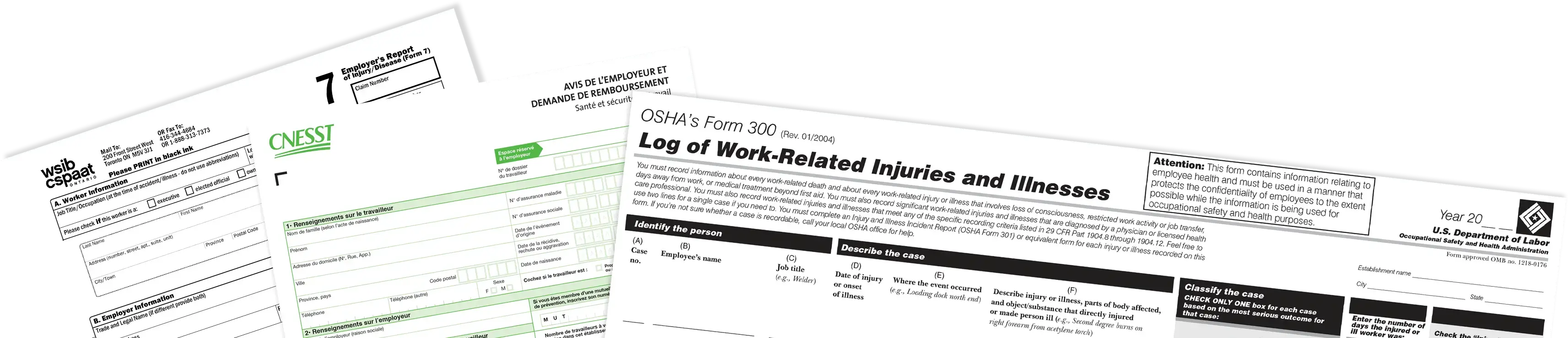 osha, cnesst, wsib forms