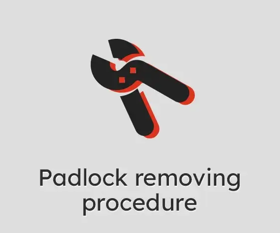 Padlock removing procedure